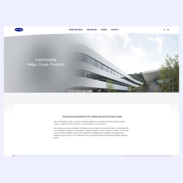 hartmann info corporate relaunch website healthcare